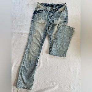 Ariya Deans Light Wash Distressed Boot Cut Jeans